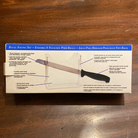 Progressive International  2 Piece Clear Acrylic Bagel Slicing Set Holder + NEW - Picture 6 of 10